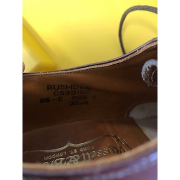Russell & Bromley Leather Almond Toe Lace-Up Oxford Dress Shoes Brown US 6 E main image 7